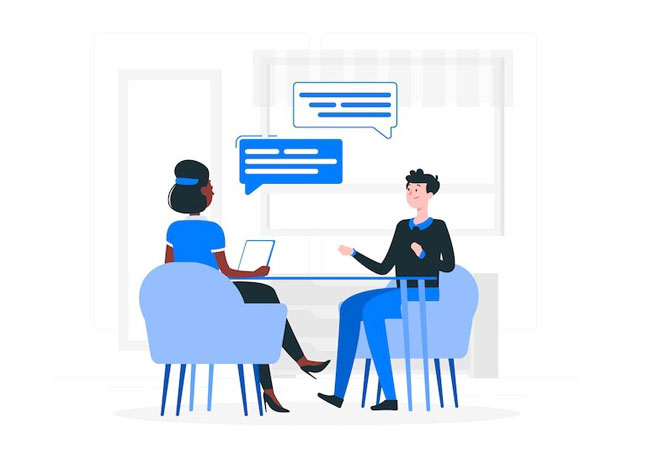 HR professional conducting an ideal interview session