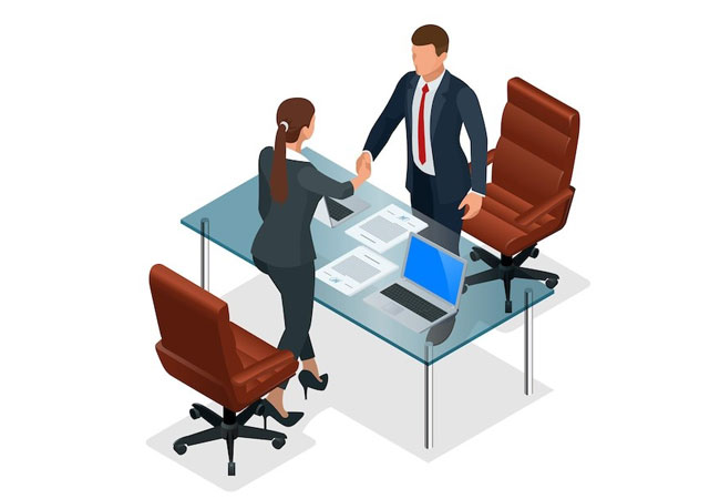 HR manager conducting an interactive interview session