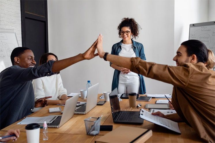 Human resource strategy meeting – employee retention, workforce planning, HR analytics